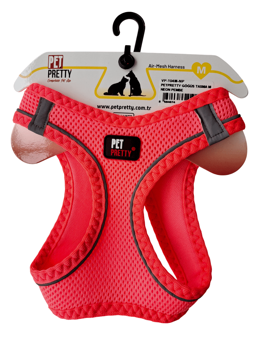 PETPRETTY GÖĞÜS TASMA M NEON PEMBE