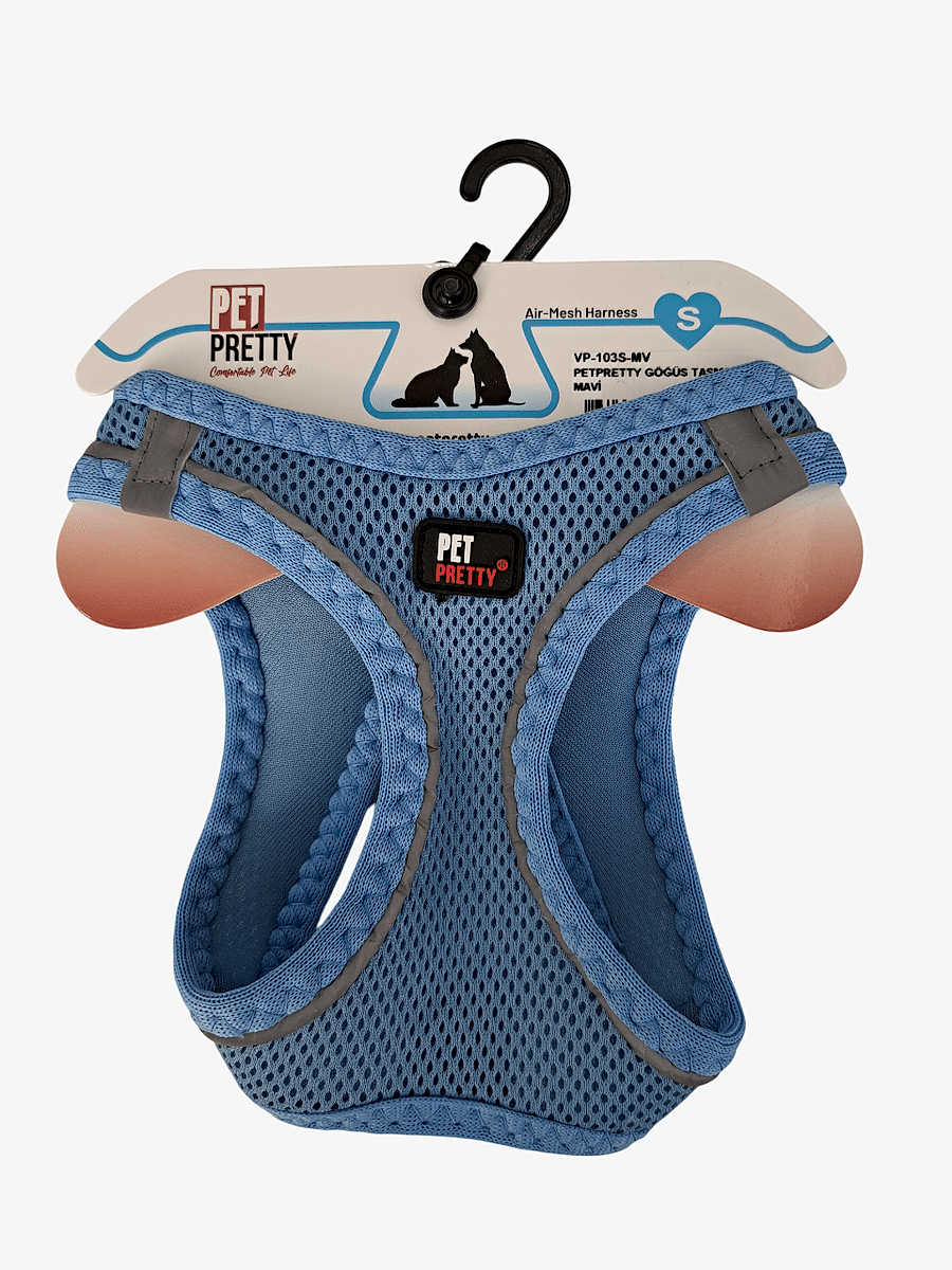  - PETPRETTY GÖĞÜS TASMA S MAVİ 