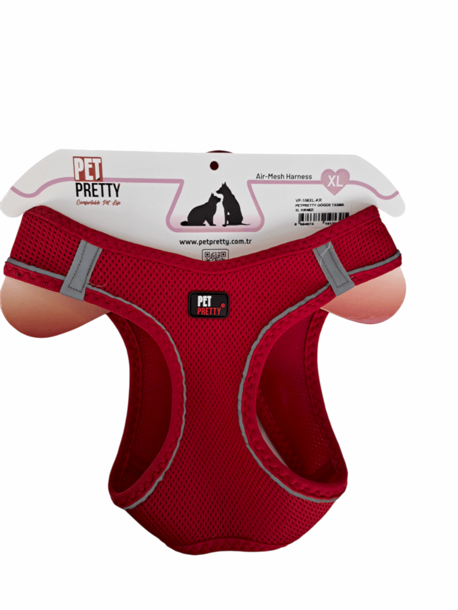 PETPRETTY GÖĞÜS TASMA XL KIRMIZI