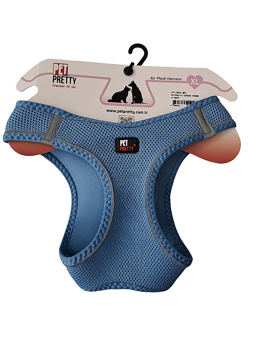  - PETPRETTY GÖĞÜS TASMA XL MAVİ