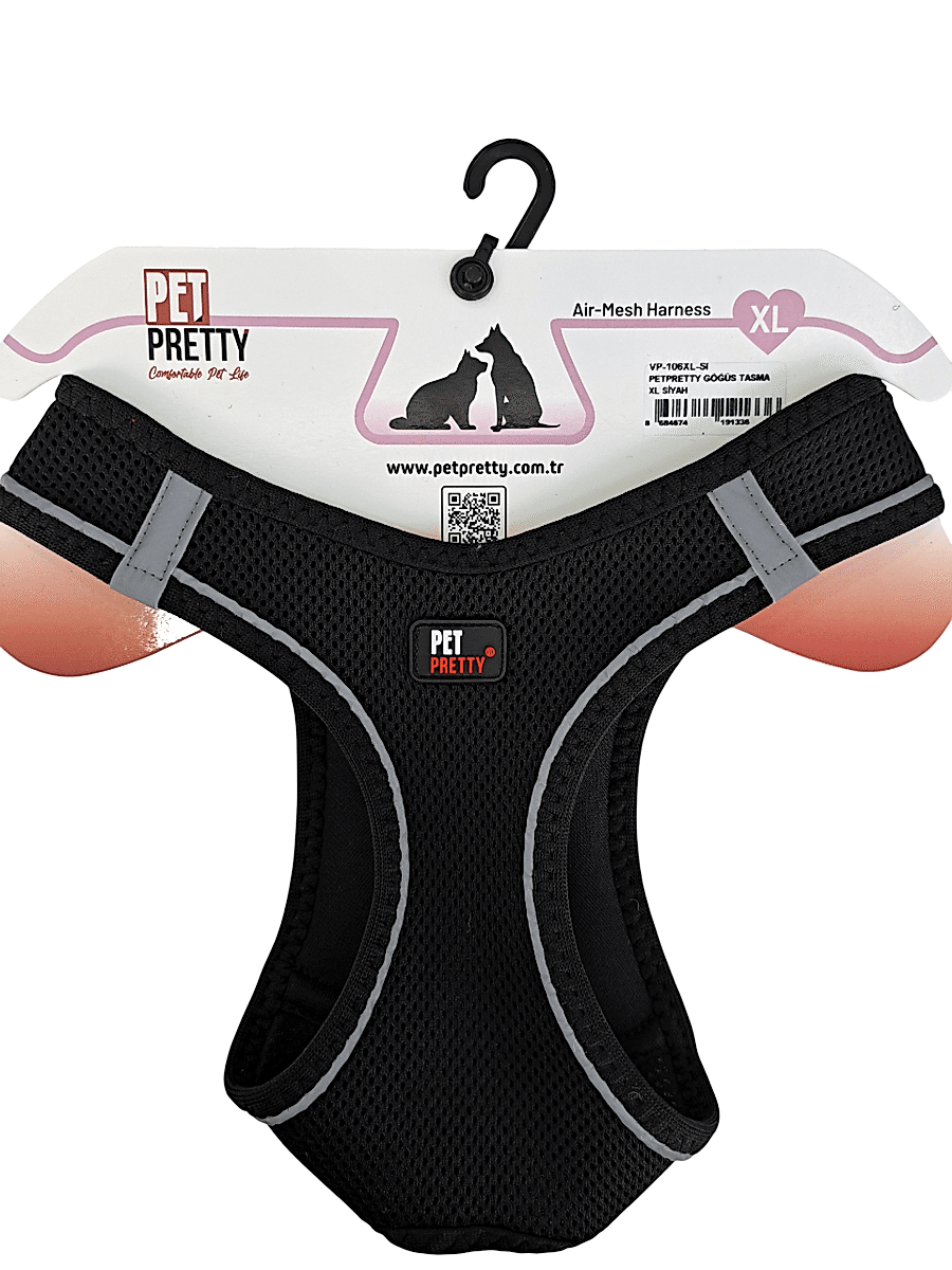 PETPRETTY GÖĞÜS TASMA XL SİYAH