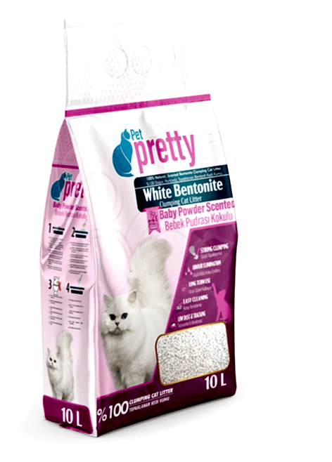  - PETPRETTY KEDİ KUMU PUDRALI İNCE 10 LT