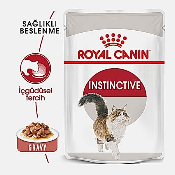  - ROYAL CANİN İNSTİNCTİVE GRAVY YETİŞKİN KONSERVE KEDİ MAMASI 85 GR 12'Lİ
