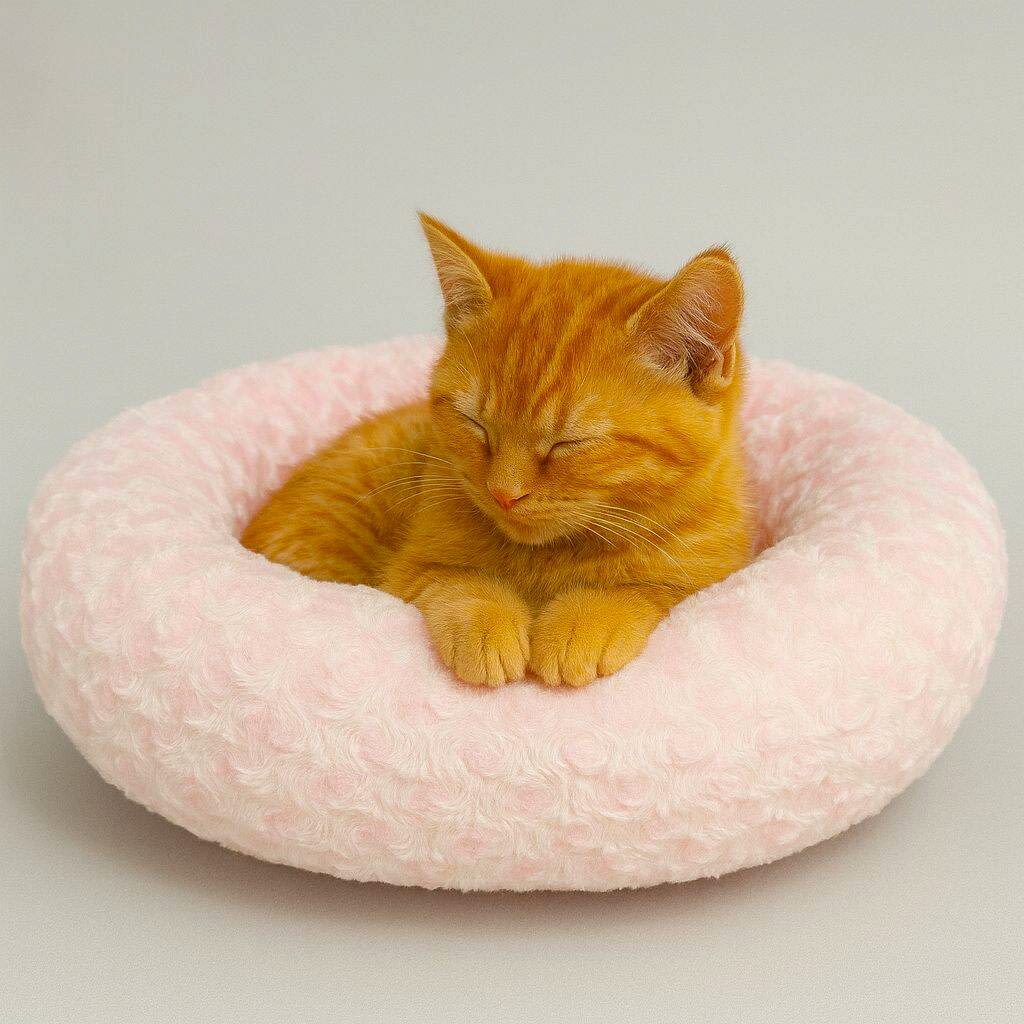 SİMİT YATAK PELUŞ ŞEKER PEMBE YATAK 55*55