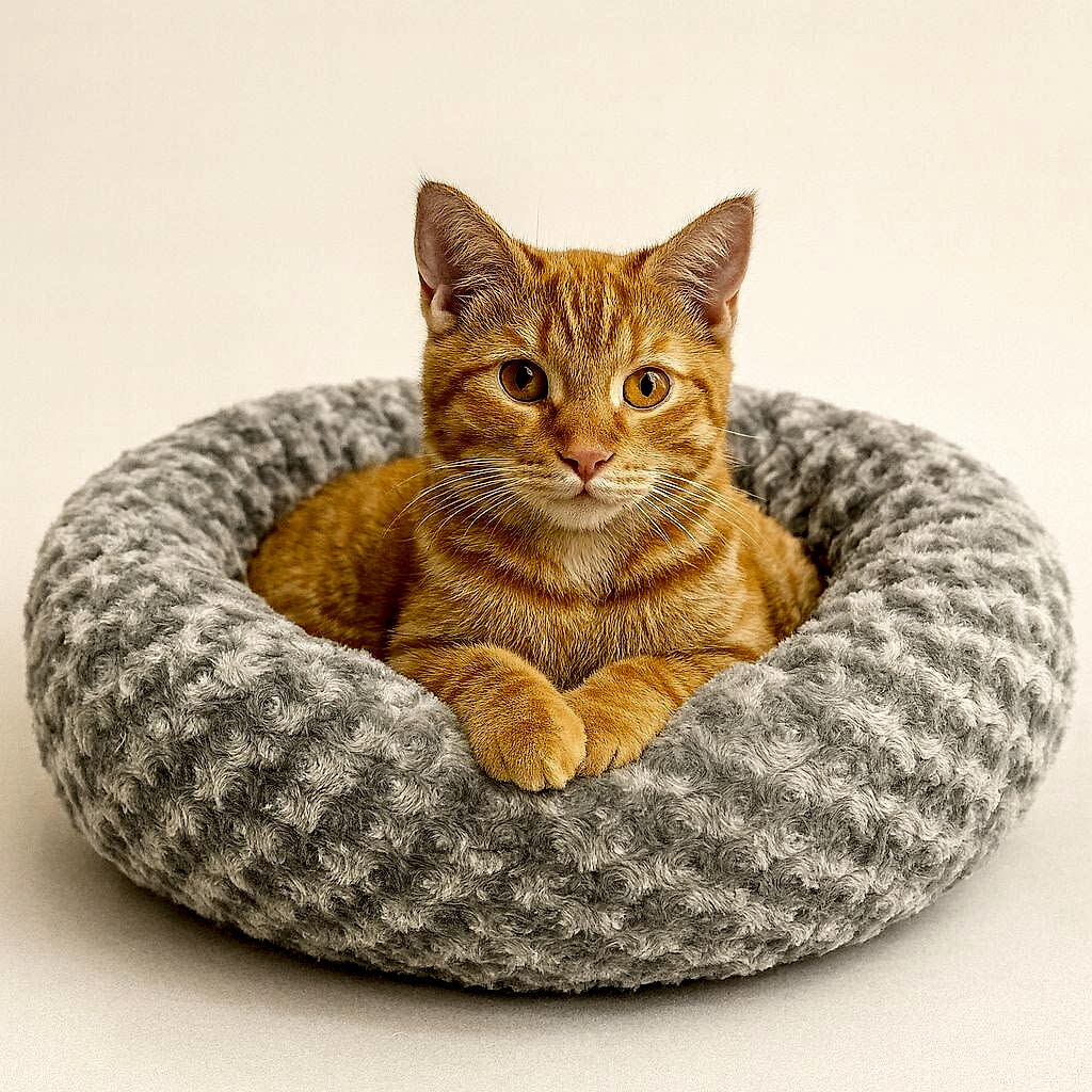  - SİMİT YATAK PELUŞ GRİ 55*55