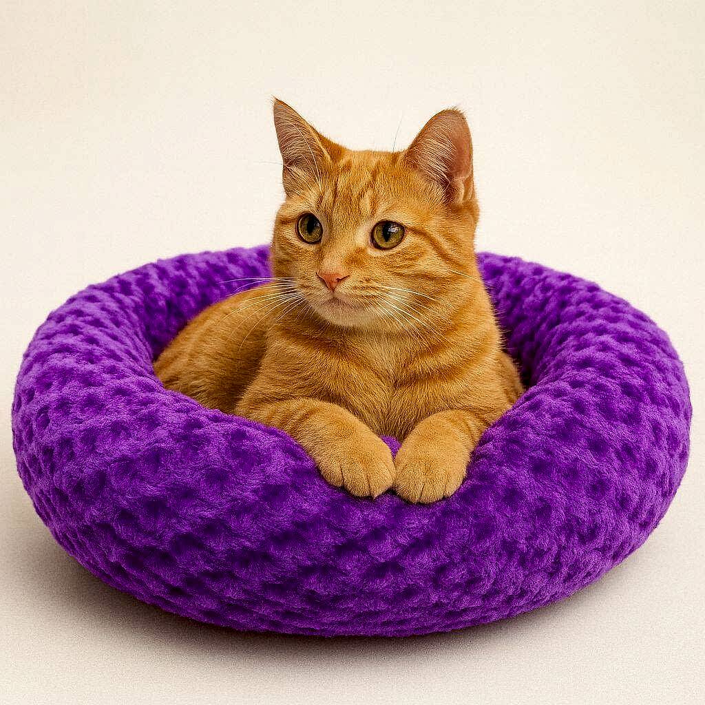 SİMİT YATAK PELUŞ MOR 55x55cm