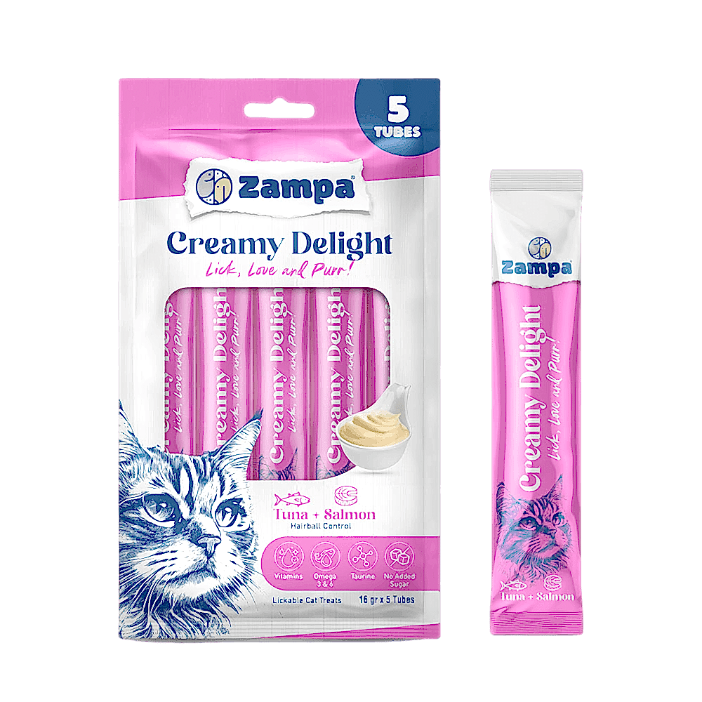  - ZAMPA CREAMY DELIGHT TUNA&SALMON 80GRX12AD
